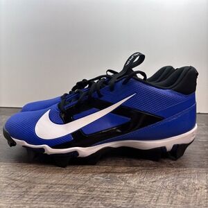 NEW Nike Alpha Menace 4 Shark Football Cleats Blue Bright/White Men's 11.5 D